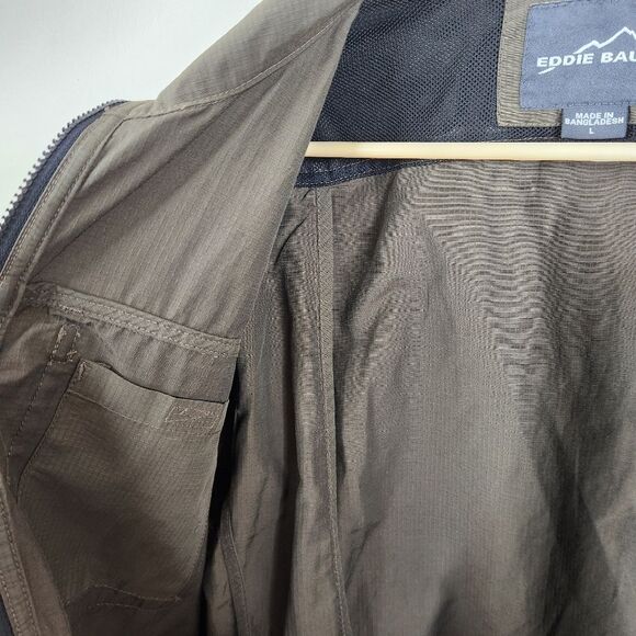 Eddie Bauer Mens Full Zip Mock Neck Multipocket Utility Field Jacket Large - Picture 8 of 11